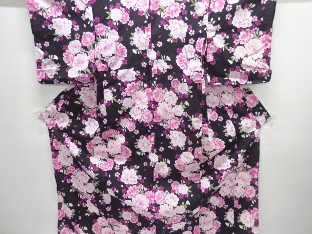 八重桜模様浴衣